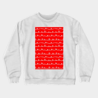 love doodle red, with white text Crewneck Sweatshirt